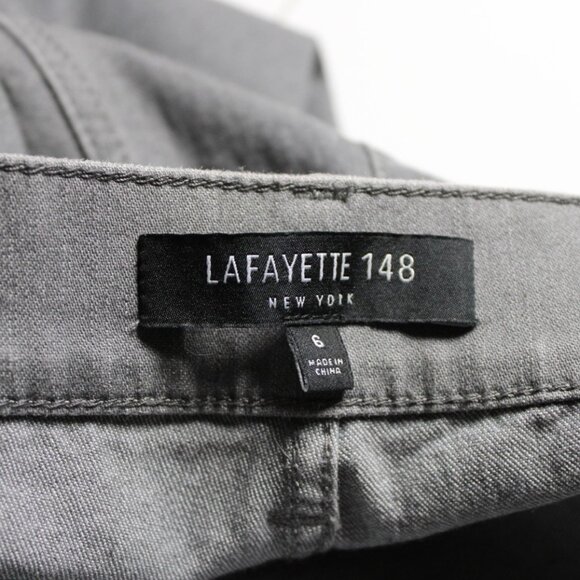 Lafayette 148 New York Womens Size 6 Gray Jeans Premium Designer Denim - Picture 5 of 8